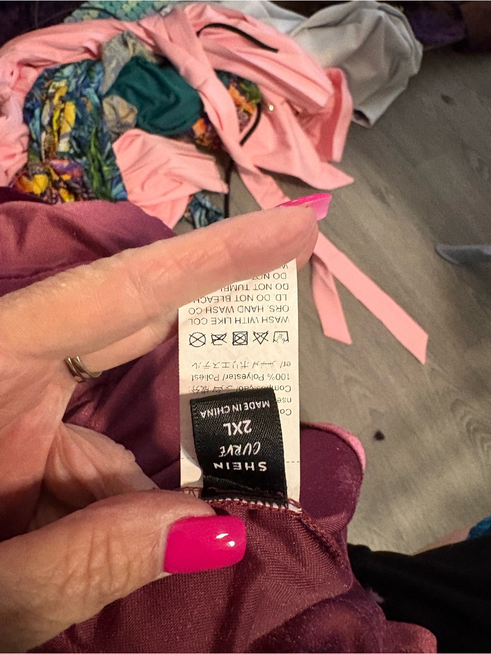 SHEIN Plum Open-Front Velvet jacket - Picture 3 of 3